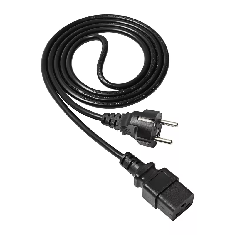 Cable de alimentación para servidor Akyga CEE 7/7 a IEC C19, 250 V, 1,8 m (AK-UP-01)