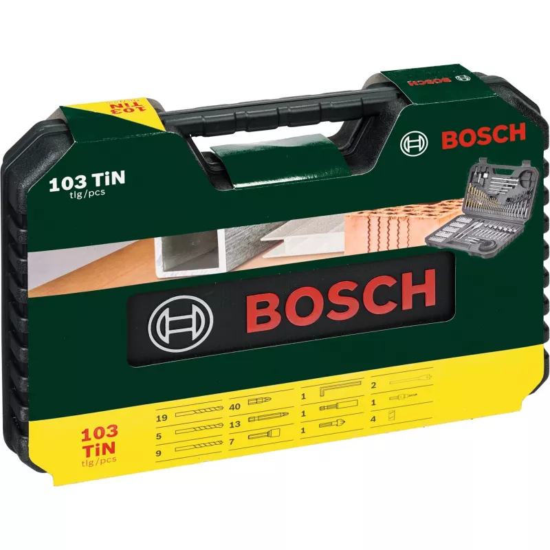 Set de accesorios Bosch V-Line 103 uds. — set de accesorios de brocas y puntas Bosch de 103 piezas