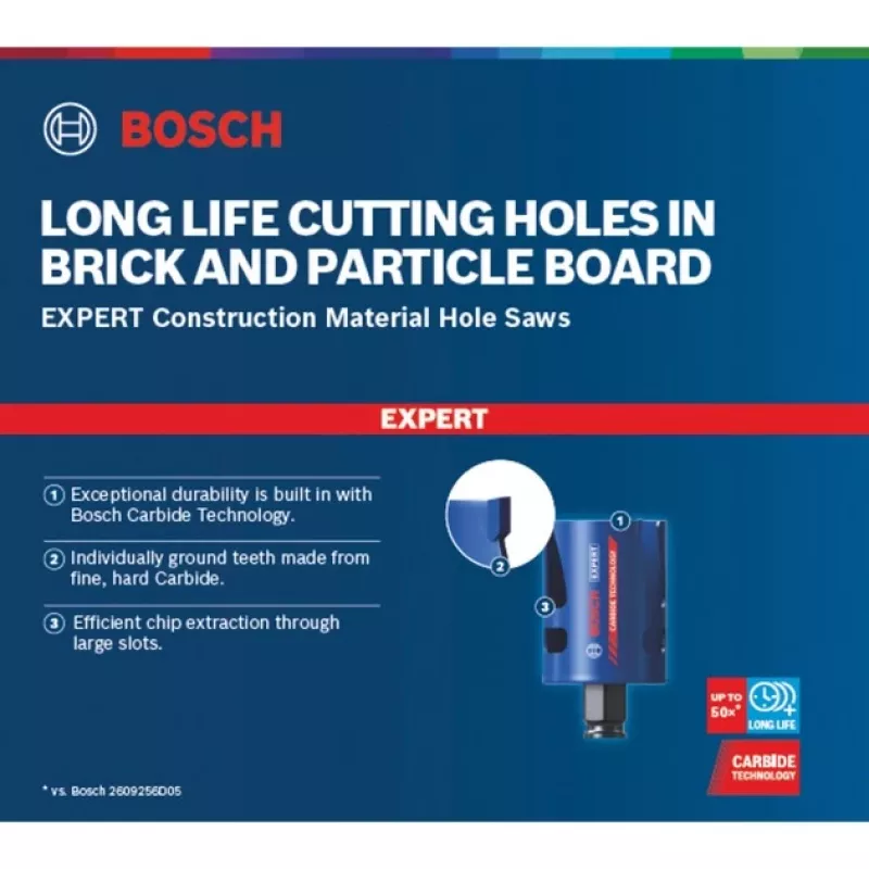 Bosch 2 608 900 490 Expert Construction Material juego de sierras de corona, 10 uds., 20–64 mm