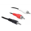 Cable de audio DeLOCK 84000 1,5 m 2xRCA 3,5 mm negro