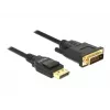 DeLOCK - Cable de vídeo - Single Link - DisplayPort (M) a DVI-D (M) - DisplayPort 1,2a - 2,0m - pasivo - negro (85313)