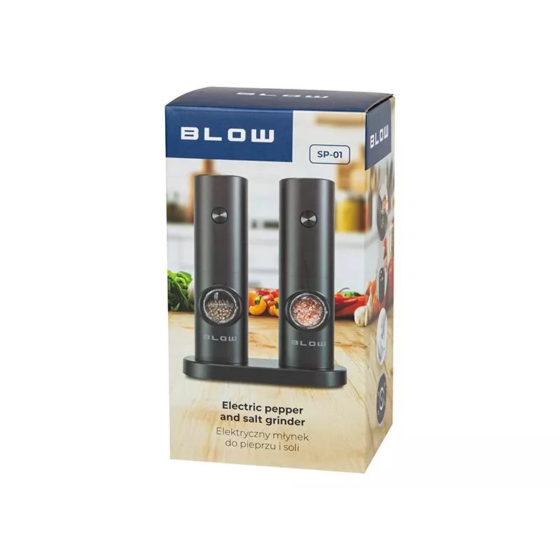 Molino eléctrico de sal y pimienta con ventana BLOW SP-01