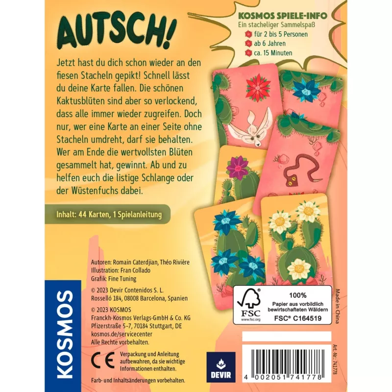 Autsch, juego de cartas