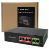 Switch Ethernet PoE QOLTEC 52289 — 4x puertos RJ45 PoE, 2x RJ45 uplink, presupuesto PoE 65W