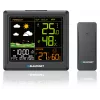 Estación meteorológica BLAUPUNKT WS25BK — Monitor de temperatura y humedad interior/exterior, negro, 1 sensor, pantalla LCD