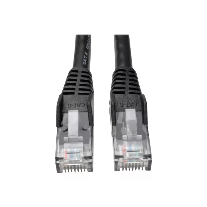 Cable Ethernet Gigabit Cat6 Snagless Molded (UTP) Eaton Tripp Lite Serie (RJ45 M/M), PoE, negro, 1,52 m - cable de parcheo - RJ-45 (M) a RJ-45 (M) - 1,52 m - UTP - CAT 6 - Moulded