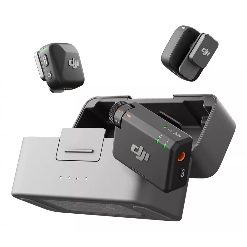 DJI Mic Mini (2 TX + 1 RX + estuche de carga) kit de micrófono inalámbrico - gris oscuro