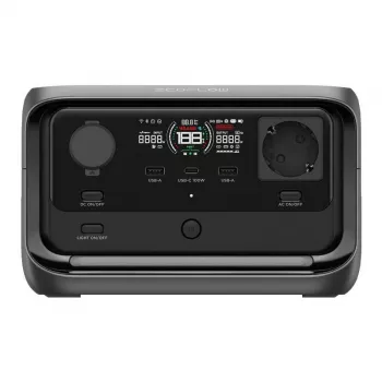 Estación de energía portátil EcoFlow River 3 Plus — LiFePO4 286Wh, salidas AC y USB, carga solar/mechero