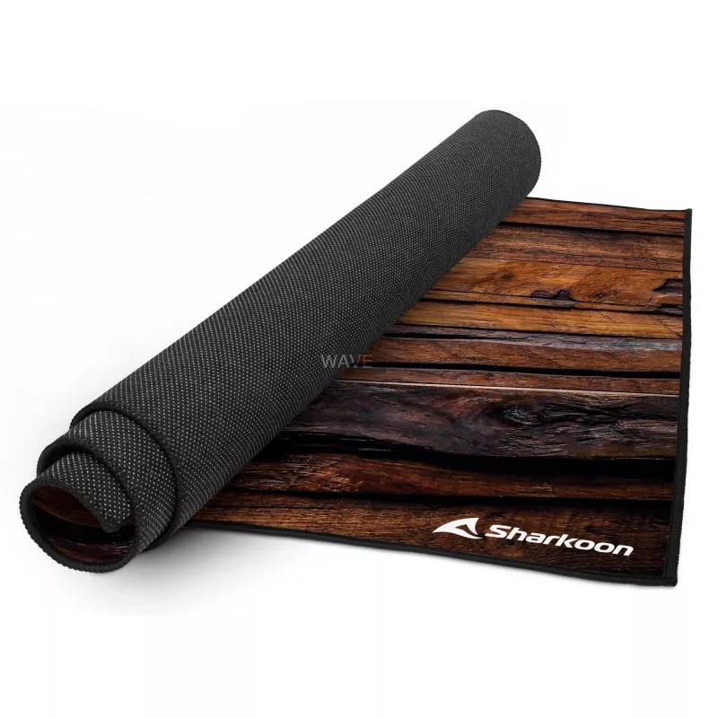 Sharkoon SKILLER SFM12 Wood alfombrilla para silla gaming, 140 x 100 cm, marrón