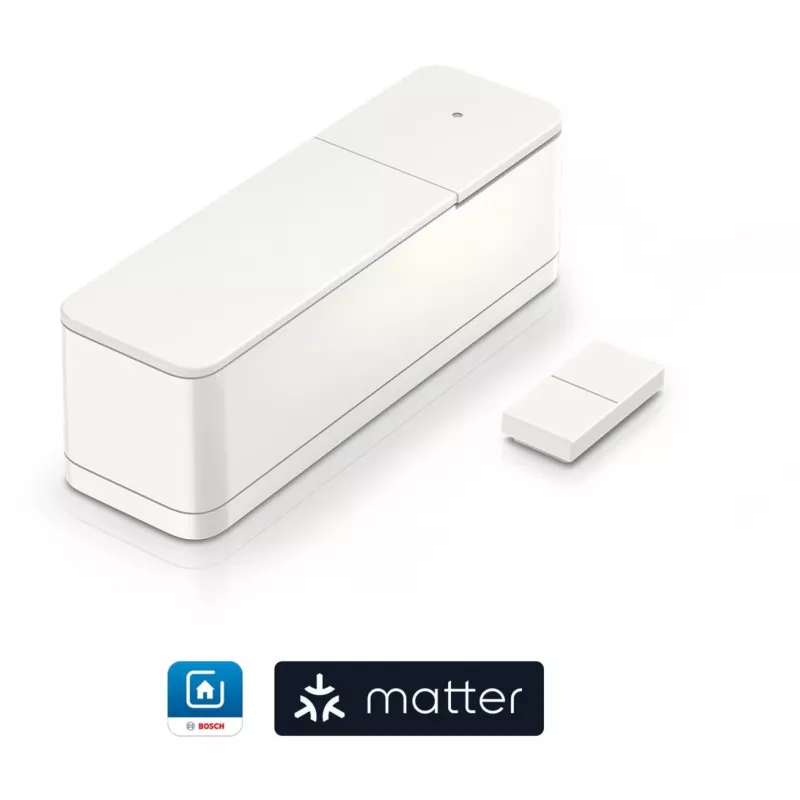 Sensor de contacto de puerta/ventana II [+M] de Bosch Smart Home – detector de apertura, blanco, pack de 3