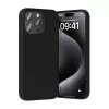 Funda protectora de silicona Vention KUFB0-40 para iPhone 15 Pro Max — funda negra de tacto suave