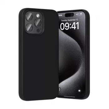 Funda protectora de silicona Vention KUFB0-40 para iPhone 15 Pro Max — funda negra de tacto suave