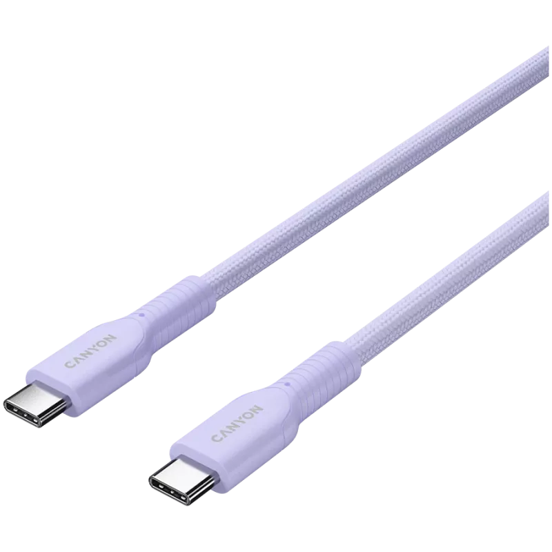 CANYON Cable OnWire 60CL C-C 60W COLOR trenzado 1m lila