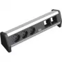 Alargador de corriente Bachmann 3x Schuko 2x GST18 Negro Plata