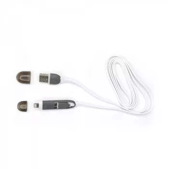 Sbox 2IN1W USB->Micro USB+IPH.5 M/M 1M blanco