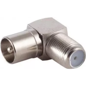 Adaptador en ángulo IEC ShiverPeaks 85209 – conector hembra F a adaptador en ángulo IEC