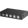 Conmutador USB Renkforce RF-4106952 – 4 puertos USB 2.0, negro