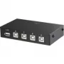 Conmutador USB Renkforce RF-4106952 – 4 puertos USB 2.0, negro