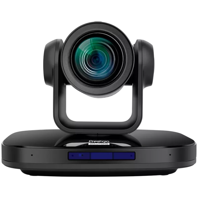 Cámara PTZ 4K para videoconferencia Prestigio Alpha — 4K UHD, 8,4 MP, PTZ, IA, PoE, HDMI 2.0/USB 3.0/RJ45/3G-SDI (sin micrófono)