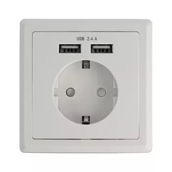 Toma de corriente CEE 7/3 + USB DeLOCK 11471