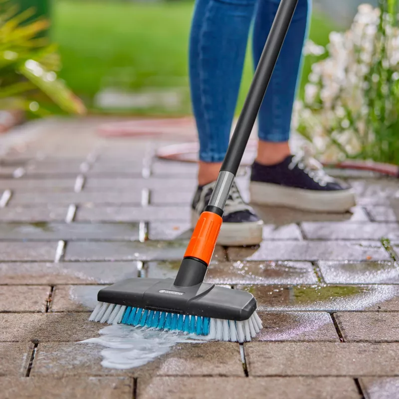Gardena | Cepillo de lavado Cleansystem para superficies grandes resistentes a rayaduras, duro | 18816-20