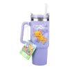 Paladone Minecraft vaso aislante morado con pajita, 900 ml