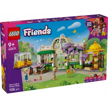 Set LEGO FRIENDS 42671 Cafetería de plantas y floristería, set de juego con funciones de cafetería y floristería