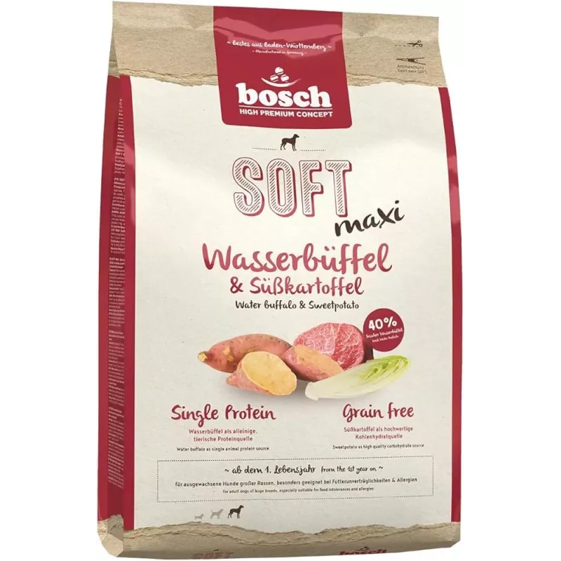 BOSCH Soft Maxi búfalo de agua y batata - pienso seco para perros - 2,5 kg