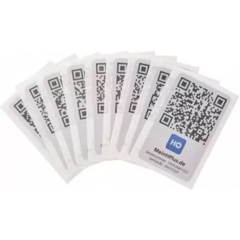 Hekatron Service Codes Mein HPlus 10 uds. Modelo 30-6800118-01-01 — Set con 10 pegatinas de código de servicio