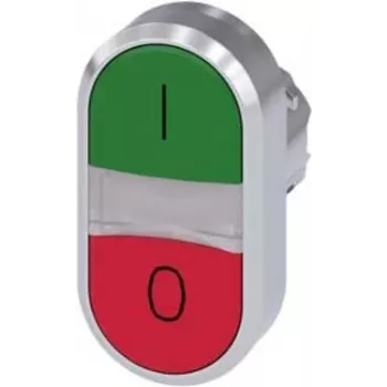 Siemens SIRIUS ACT Pulsador doble elemento frontal metal, alto brillo, rojo/verde (3SU1051-3AB42-0AK0)