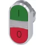 Siemens SIRIUS ACT Pulsador doble elemento frontal metal, alto brillo, rojo/verde (3SU1051-3AB42-0AK0)