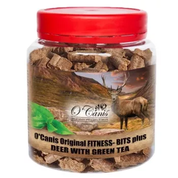 O'CANIS Fitness-Bits Plus ciervo con té verde - snacks para perros - 400g