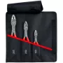 Bolsa enrollable Knipex TwinGrip set de alicates de mordaza frontal, 3 piezas, longitudes 150/200/250 mm, rojo
