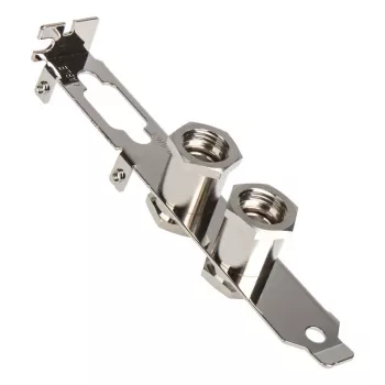 Koolance tapa de ranura PCI con 2 pasacables G1/4 pulgadas – plateada