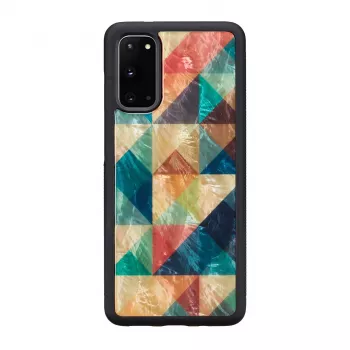 Funda protectora iKins para Samsung Galaxy S20 — Mosaic negro