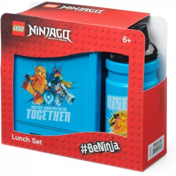 Room Copenhagen LEGO Ninjago Classic set de fiambrera con botella, azul/negro, 2 piezas