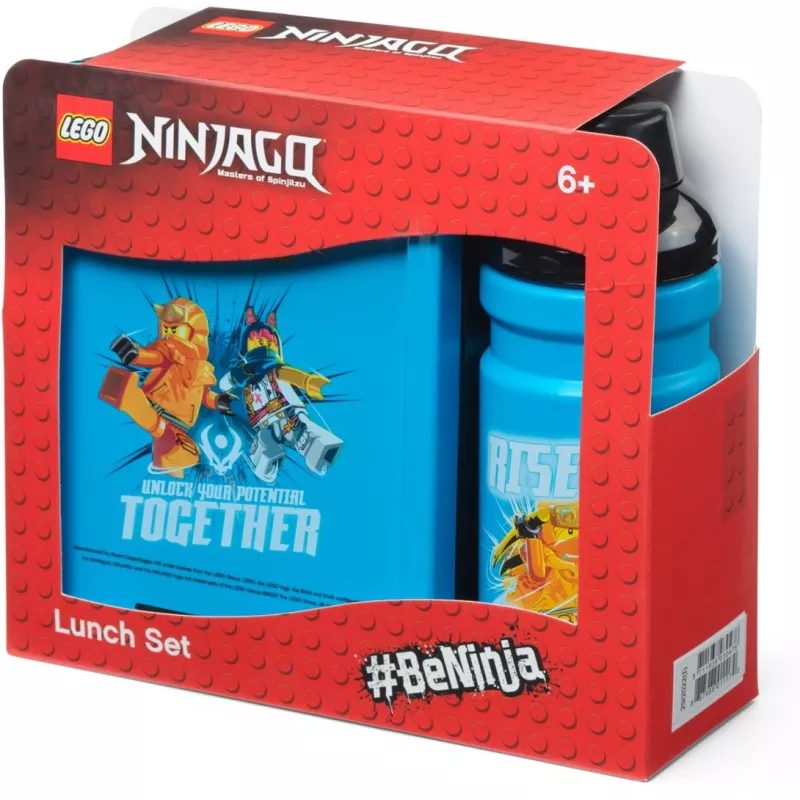 Room Copenhagen LEGO Ninjago Classic set de fiambrera con botella, azul/negro, 2 piezas