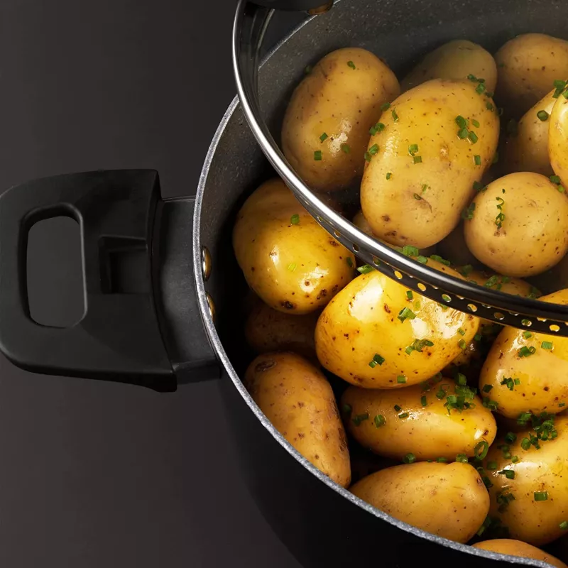 Juego de ollas Russell Hobbs RH01840EU7 – 4 piezas apilables, marmolado metálico