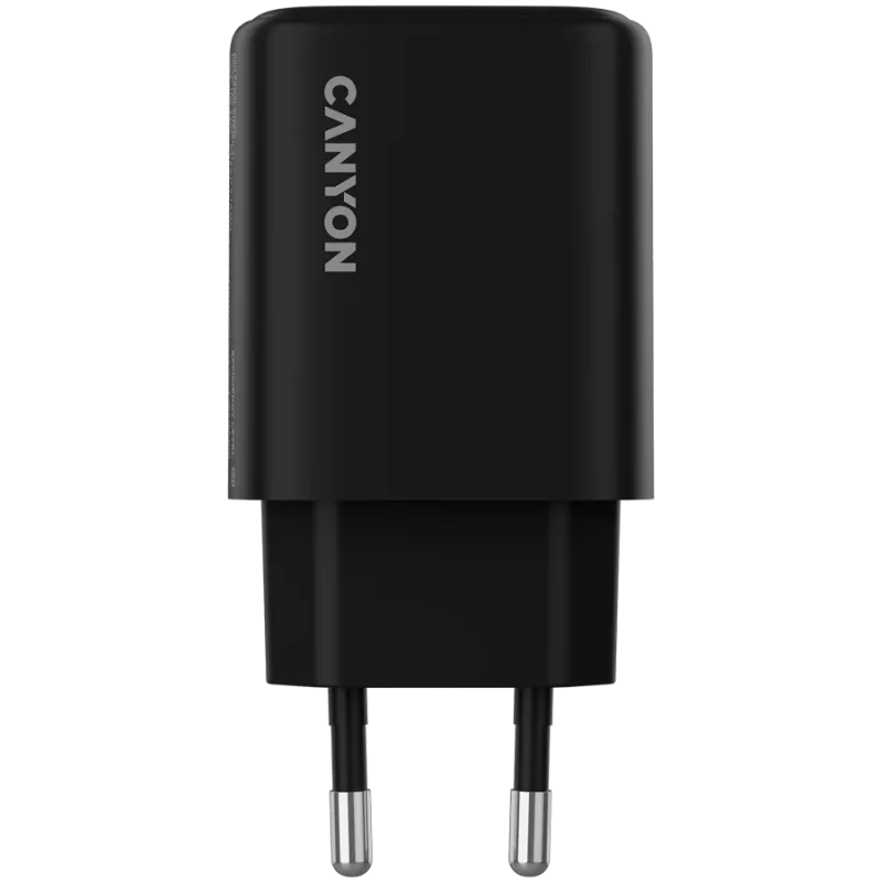 CANYON Cargador OnCharge 250 25W 1xPD 1xQC EU Negro