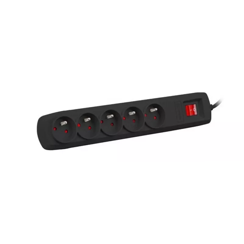 Protector de sobretensión NATEC NSP-1713 negro 5 tomas de CA 1,5 m