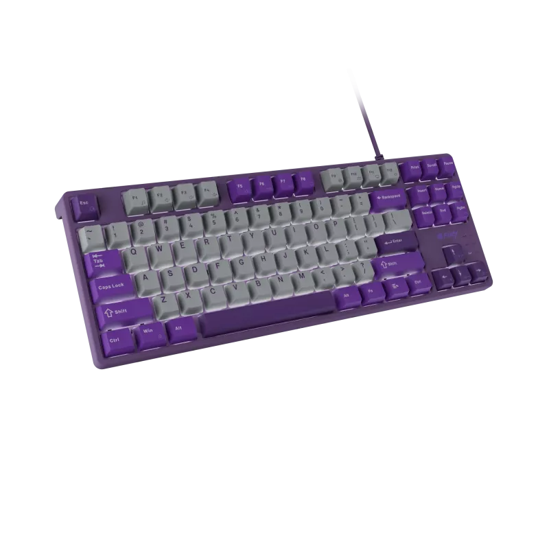 Teclado gaming NATEC Fury Kanabo K2 US retroiluminado blanco mecánico gris-lila