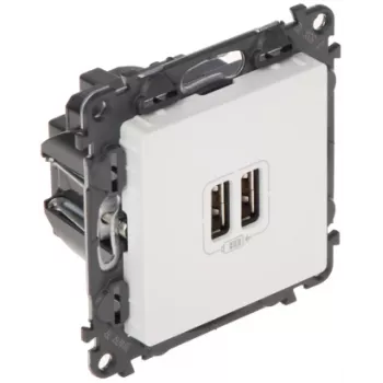 Toma de carga de pared Legrand Valena Life USB modelo LE-753112 con puertos USB integrados