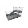 Jaula modular C&C para pequeños animales de una planta 3x2 con altillo y rampa