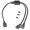 Cable divisor RGB EK Water Blocks Loop D-RGB 2-Way negro 5V