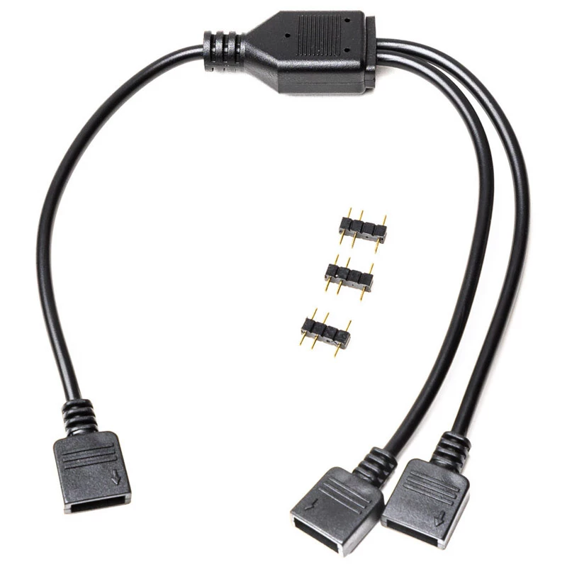 Cable divisor RGB EK Water Blocks Loop D-RGB 2-Way negro 5V