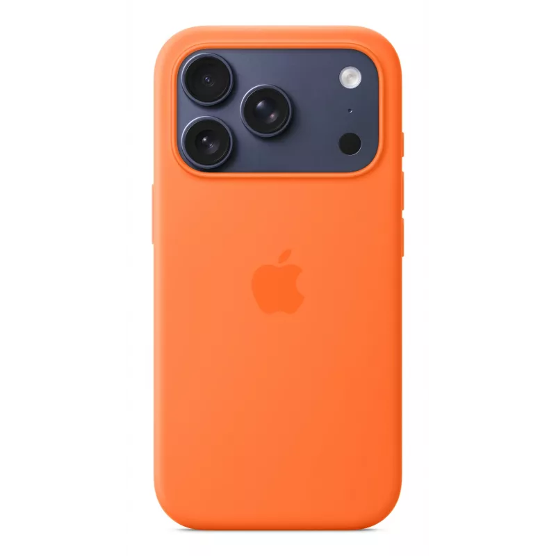 Funda de silicona Apple iPhone 17 Pro MagSafe naranja