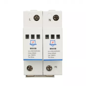 Protector contra sobretensiones M60B2, 2P 1F 60kA corriente de impulso máx.