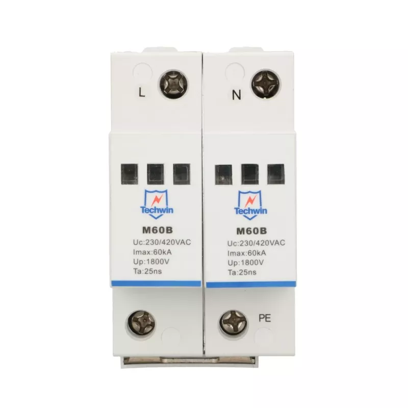 Protector contra sobretensiones M60B2, 2P 1F 60kA corriente de impulso máx.