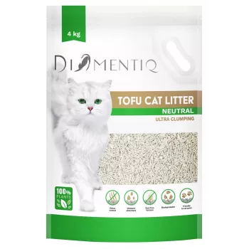DIAMENTIQ Tofu Neutral Ultra aglutinante – arena vegetal – 4 kg