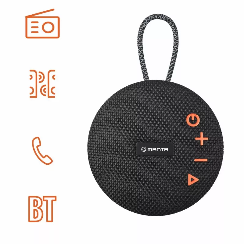 Altavoz portátil Manta SPK02GO, Negro